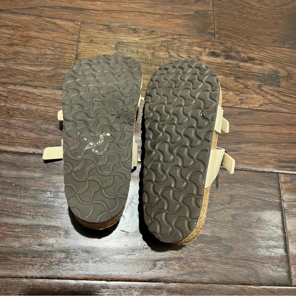 Birkenstock Style Beige Double Strap Sandals